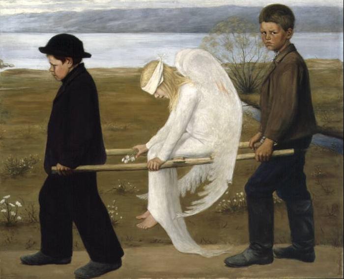 Hugo Simberg The Wounded Angel - Hugo Simberg France oil painting art